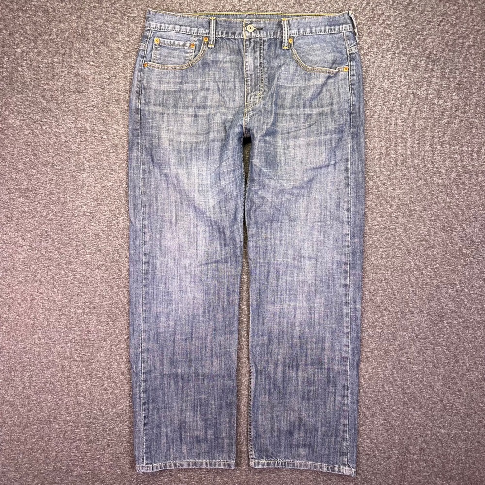 Levis 569 Loose Straight Jeans Mens 34x29 Blue Baggy Casual Lightweight Denim